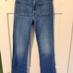 MOTHER Patch Pocket Insider Ankle Light Blue 27